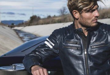 blouson de moto en cuir