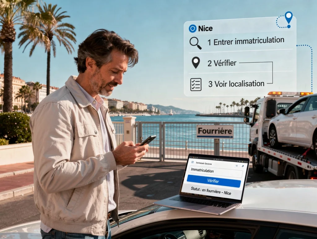 présence d’un véhicule à la fourrière